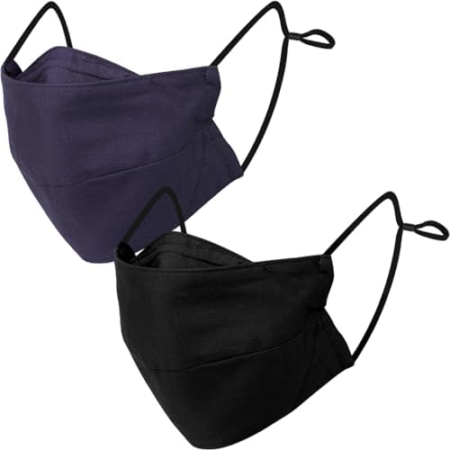 BASE CAMP Reusable Cloth Face Masks 100% Cotton Washable Adjustable Breathable Fabric Mask with Filter Pocket