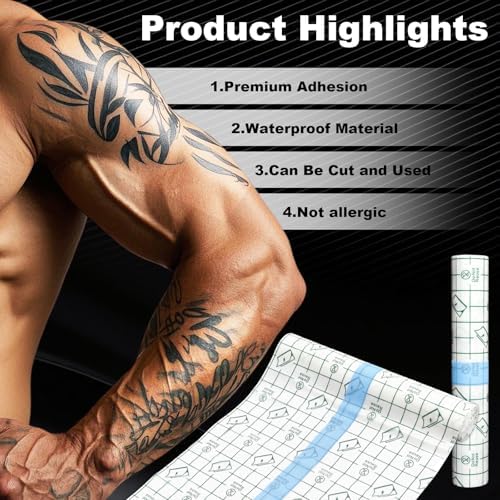 Bcxfbxd 2 Rolls Of 6" X 1 Yard Tattoo Aftercare Bandages Transparent Waterproof Second Skin Tape For Skin Protection And Repair Healing Tattoo Supplies