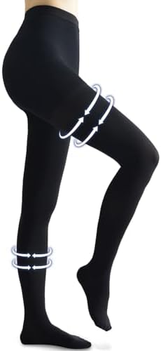 Beister Medical Compression Pantyhose for Women & Men Opaque Closed Toe 20-30mmHg Graduated Support Tight