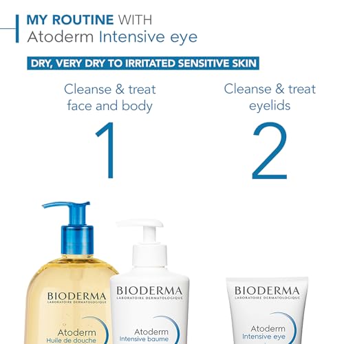 Bioderma Atoderm Intensive Eye Cream With Hyaluronic Acid 3-in-1 Eye Contour Care 3.4 Fl Oz