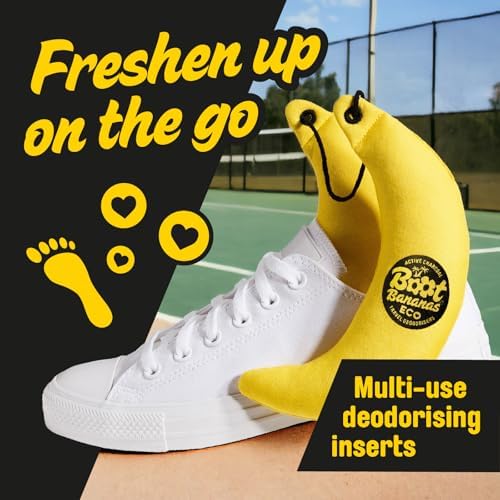 Boot Bananas Eco Travel Deodorisers Light Weight Sustainable Reusable Sports Shoe & Glove Deodorizer Odour Neutralizer & Air Purifier Eco-Conscious Lasts Up To 12 Months 1 Pair