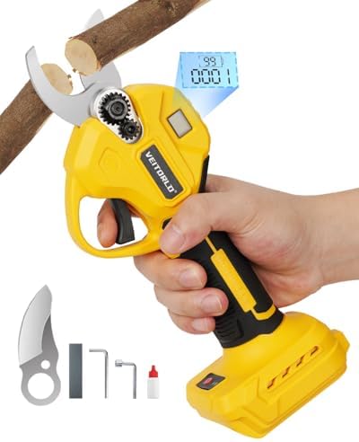Brushless Electric Pruning Shears for DeWalt 20V Battery Portable Cordless Branch Cutter Tree Trimmer with LCD Display＆Replaceable Blade 30mm 1.2'' Cutting Diameter for Gardening Tree (NO Battery)