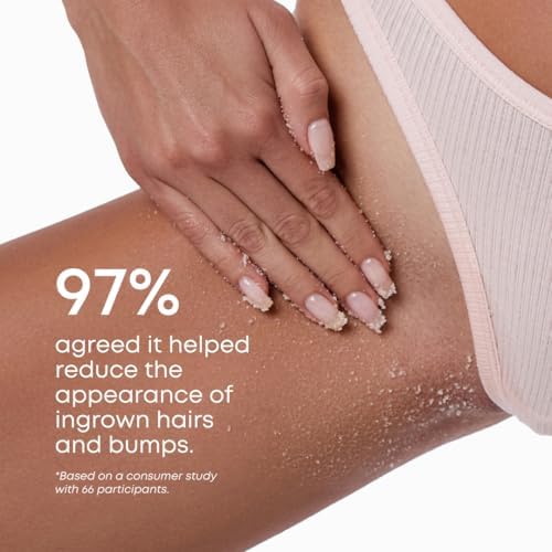 Bushbalm Ingrown Hair Exfoliating Scrub - Reduces Appearance Of Ingrown Hairs And Razor Bumps Soothes Skin And Post-Shave Redness - Watermelon Sugar 236 Ml