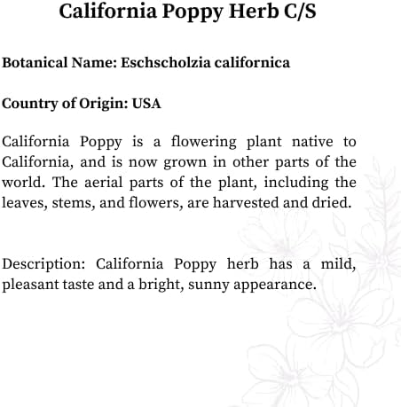 California Poppy Herb C/S (114 G)