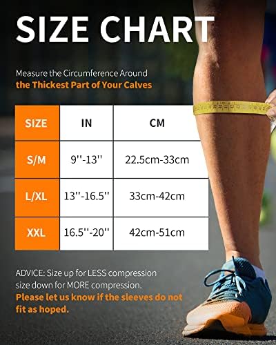 CAMBIVO 3 Pairs Calf Compression Sleeve For Men And Women Leg Compression Sleeve For Running Shin Splint Calf Cramps Varicose Veins Swelling-(Black L/XL)