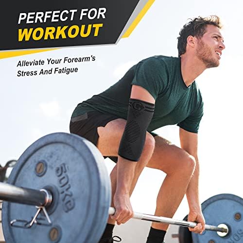 Cambivo Elbow Brace For Tendonitis 2 Pack Tennis Elbow Brace For Men And Women Elbow Compression Sleeve Elbow Support For Tennis Elbow Golf Elbow Workouts Weightlifting