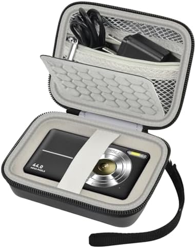 Carrying & Protective Case for Digital Camera AbergBest 21 Mega Pixels 2.7" LCD Rechargeable HD/Kodak Pixpro/Canon PowerShot ELPH 180/190 / Sony DSCW800 / DSCW830 Cameras for Travel - Black