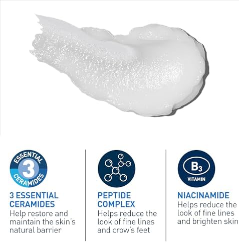 CeraVe Skin Renewing Eye Cream Under Eye Cream With Caffeine Peptides & Hyaluronic Acid Reduce Appearance Of Fine Lines. Fragrance-Free & Ophthalmologist Tested 15 ML