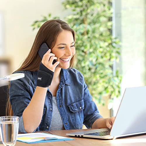 CERBONNY Carpal Tunnel Wrist Brace 2Pack Wrist Support Brace Adjustable Wrist Strap Reversible Wrist Brace For Sports Protecting/Tendonitis Pain Relief/Carpal Tunnel/Arthritis-Right&Left