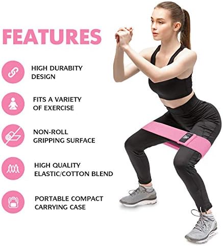 CFX Resistance Bands 3 Sets Premium Exercise Loops With Non-Slip Design For HIPS & Glutes 3 Resistance Level Workout Booty Bands For Women And Men