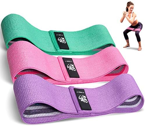 CFX Resistance Bands 3 Sets Premium Exercise Loops with Non-Slip Design for HIPS & Glutes 3 Resistance Level Workout Booty Bands for Women and Men