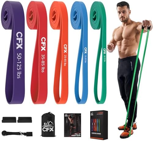 CFX Resistance Bands for Working Out Exercise Bands for Body Stretching Crossfit Training at Home/Gym for Men & Women