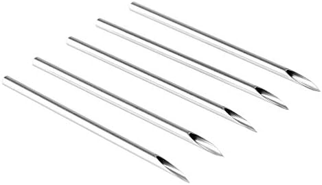 Chrontier Professional Gauge 14G Individualized Sterilized Surgical Steel Piercing Needles Tattoo Piercing Tool Body Art Ear Navel Nipple Piercing 10pcs