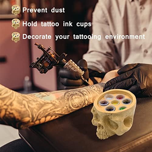 CINRA Ink Cap Holder 1Pcs Tattoo Ink Caps Holder With 100Pcs Tattoo Ink Caps Large Tattoo Ink Cups Pigment Caps Cups For Beginners And Artists