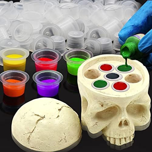 CINRA Ink Cap Holder 1Pcs Tattoo Ink Caps Holder with 100Pcs Tattoo Ink Caps Large Tattoo Ink Cups Pigment Caps Cups for Beginners and Artists