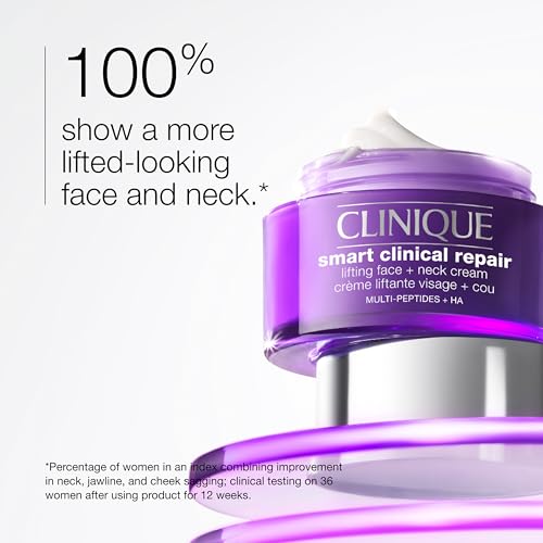 Clinique Smart Clinical Repair Lifting Face + Neck Cream With Peptides + Hyaluronic Acid Anti-Aging + Hydrating