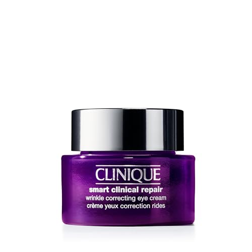 Clinique Smart Clinical Repair Wrinkle Correcting Eye Cream With Hyaluronic Acid + Peptides Anti-Aging Hydrating + Depuffing Mini Travel Size