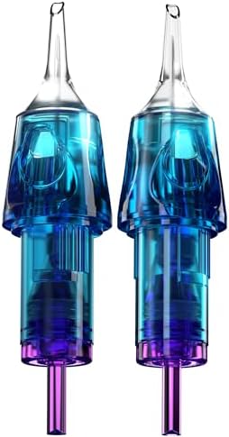 CNC Tattoo Cartridge Needles 20Pcs #10(3RL) Bugpin 0.3mm Round Liner X-Taper Disposable Cartridges with Membrane EN04B-20-1003RL-X