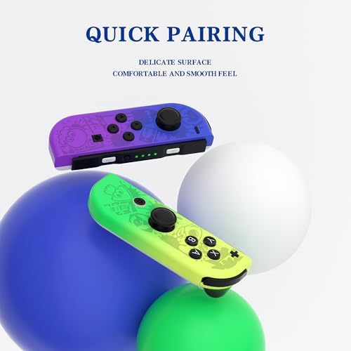Controllers Compatible With Nintendo Switch Wireless Replacement Switch Controllers Left And Right Switch Gamepad Support Dual Vibration/Wake-up/Motion Control. (blue)