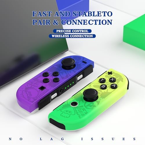 Controllers Compatible With Nintendo Switch Wireless Replacement Switch Controllers Left And Right Switch Gamepad Support Dual Vibration/Wake-up/Motion Control. (blue)