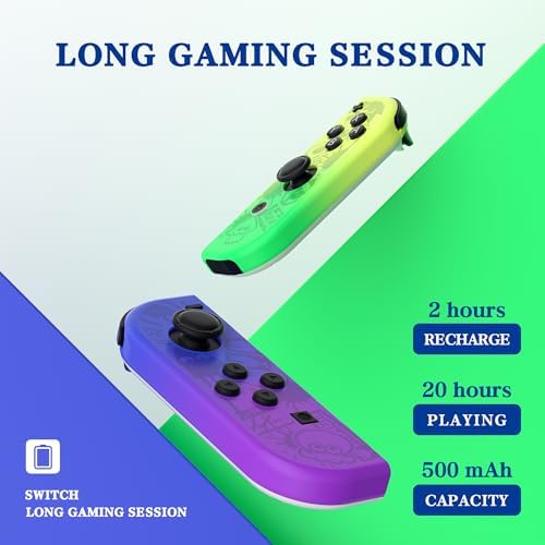 Controllers Compatible With Nintendo Switch Wireless Replacement Switch Controllers Left And Right Switch Gamepad Support Dual Vibration/Wake-up/Motion Control. (blue)