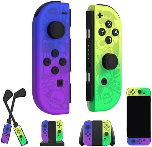 Controllers Compatible with Nintendo Switch Wireless Replacement Switch Controllers Left and Right Switch Gamepad Support Dual Vibration/Wake-up/Motion Control. (blue)