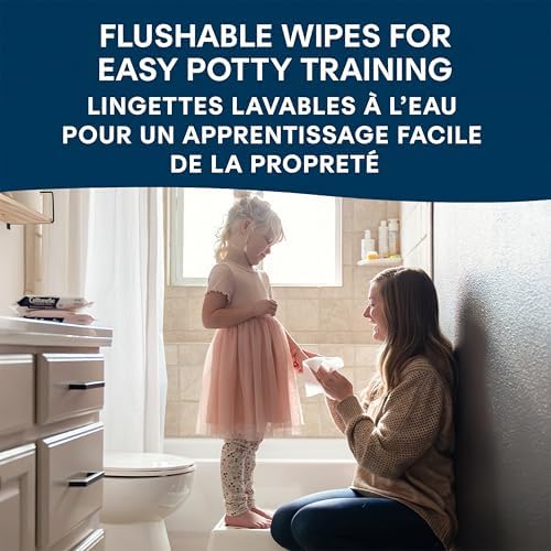 Cottonelle Fragrance Free Flushable Wet Wipes Adult Wet Wipes 4 Flip-Top Packs 42 Wipes Per Pack (168 Total Flushable Wipes)