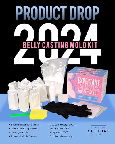 Counter Culture DIY Belly Casting Kit For Pregnancy Premium Smooth Finish Unique Keepsake Gift For Expecting Mom Baby Nursery Decor Mothers Day