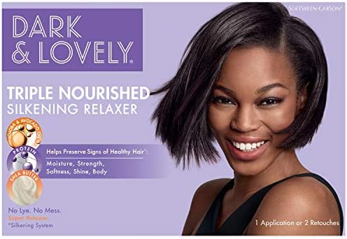 Dark and Lovely Healthy Gloss 5 Shea Moisture Relaxer Kit Super 1 Application Hair Color