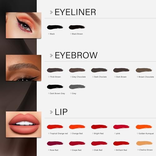 Dark Brown Eyebrow Tattoo Ink For Microblading Semi-Permanent Natural Makeup Pigment For Eyebrows Machine Professional Eyebrow Ink For Artists Beginners 0.5oz/15ml (1PC Dark Brown Ink)