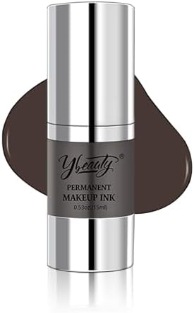 Dark Brown Eyebrow Tattoo Ink for Microblading Semi-Permanent Natural Makeup Pigment for Eyebrows Machine Professional Eyebrow Ink for Artists Beginners 0.5oz/15ml (1PC Dark Brown Ink)