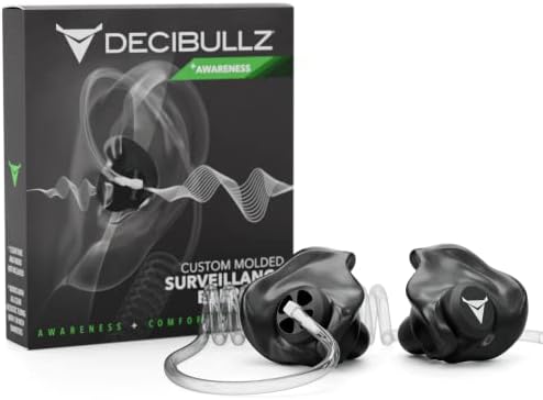 Decibullz - Custom Molded Security Radio Adapters Thermo-Fit Earpieces Designed for Clear Acoustic Tube Radios