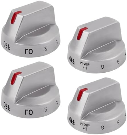 DG94-03500A/Z 4Pcs DG94-03500V DG94-03500W Compatible Replacement Knob for Samsung Electric Stove Models NE63T8111SS/AA NE63T8311SS/AA NE63T8751SS/AA NE63T8711SS/AA