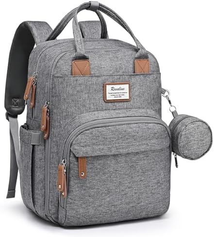 Diaper Bag Backpack RUVALINO Large Multifunction Travel Back Pack Maternity Baby Nappy Changing Bags