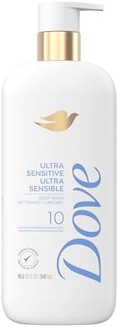 Dove Fragrance Free Body Wash Gentle all-over body cleanser Ultra Sensitive 10 essential ingredients 547mL