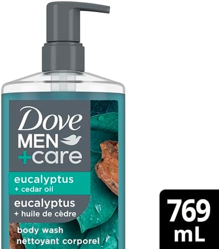Dove Men+Care Body Wash To Repair Dry Skin In The Shower Eucalyptus + Cedar Oil With Plant-Based Cleansers And Moisturizers 769 ML