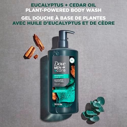 Dove Men+Care Body Wash To Repair Dry Skin In The Shower Eucalyptus + Cedar Oil With Plant-Based Cleansers And Moisturizers 769 ML