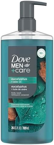 Dove Men+Care Body Wash to Repair Dry Skin in the Shower Eucalyptus + Cedar Oil with Plant-Based Cleansers and Moisturizers 769 mL