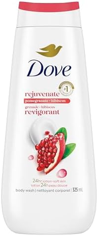 Dove Rejuvenate Body Wash or 24hr Lotion-Soft Skin Pomegranate & Hibiscus gentle body cleanser nourishes and revives skin 325mL