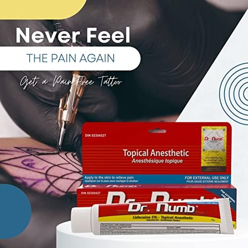 DR. NUMB 5% Lidocaine Topical Anesthetic Numbing Cream - 30g Vitamin E Combined For Pain Relieves Of Tattoos Waxing Microneedling Piercing Microblading Sunburn Ink Artists Choice (1)