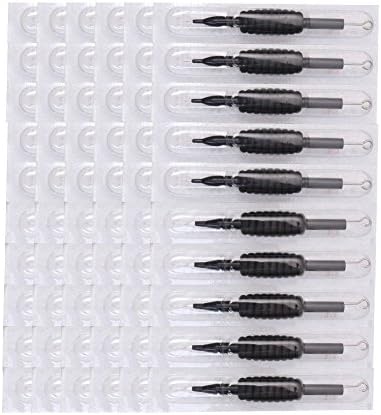 Dragonhawk 60 Counts Black Disposable Tattoo Tubes With Matching Assorted Pre-sterilized Tattoo Needles