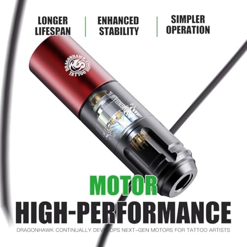 Dragonhawk Beginner Tattoo Kit Wireless Complete Pro Tattoo Gun Pen Machine Kit Cartridges Tattoo Machine Needles