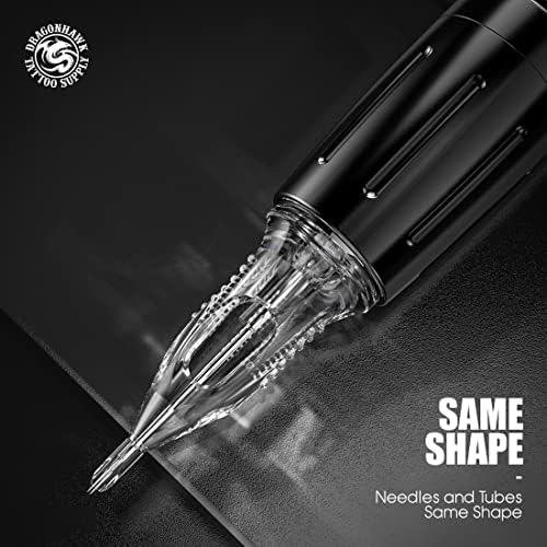 Dragonhawk Extreme Assorted Tattoo Needles Cartridges - 50PCS Disposable Professional Needles 3RL 5RL 7RL 9RL 11RL Round Liner #12 Mixed Sizes For Tattoo Artists