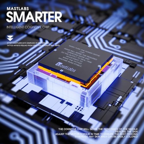 Dragonhawk X7 Wireless Tattoo Pen Kit Rotary Tattoo Machine Gun Kit - Brushless Motor By Mcore Smart Display Tattoo Pen 20Pcs Cartridges Needles - Fine Tattoo Kit