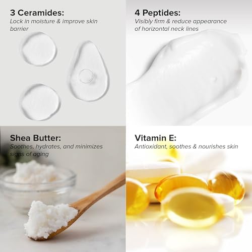 DRMTLGY Advanced Neck Firming Cream - Tightening & Lifting Sagging Skin Peptides & Vitamin E 1.8 Oz