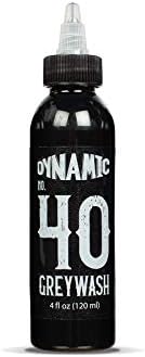 Dynamic Color Grey Wash Tattoo Ink Set - 20 40 60 80 Greywash Bottles - Black (4oz Set)