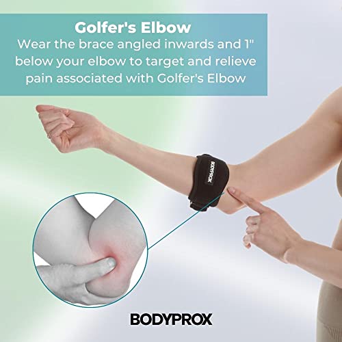 Elbow Brace 2 Pack For Tennis & Golfer's Elbow Pain Relief