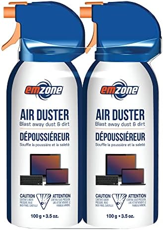 Emzone Air Dusters (Aerosol) - Mini Double Pack - 2 x 3.5 oz - Blast Away Dust and Dirt (47036)