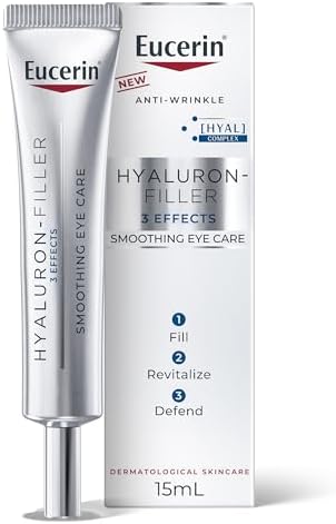 Eucerin Anti Wrinkle Smoothing Hyaluronic Acid Eye Cream Anti Aging Eye Cream for Women Visibly Reduces the Look of Fine Lines & Wrinkles All Skin Types 15mL Tube