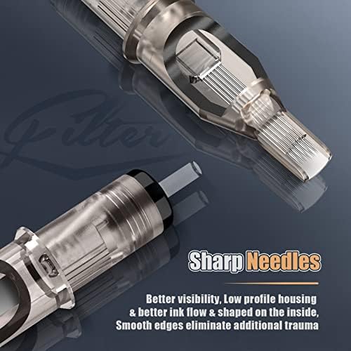 EZTAT2 50Pcs Tattoo Cartridge Needles Mixed #12 Standard Round Liner Assorted 3RL 5RL 7RL 9RL 11RL Rotary Tattoo Machine Supply